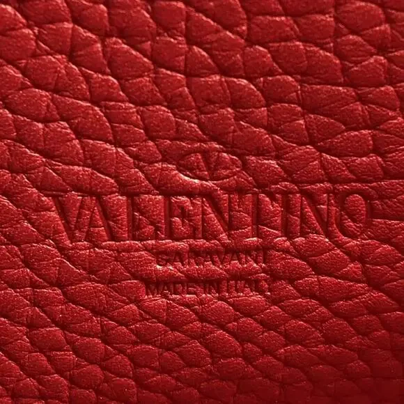 Valentino Garavani Rockstud Small Crossbody Bag Red Grainy Calfskin - Picture 14 of 15